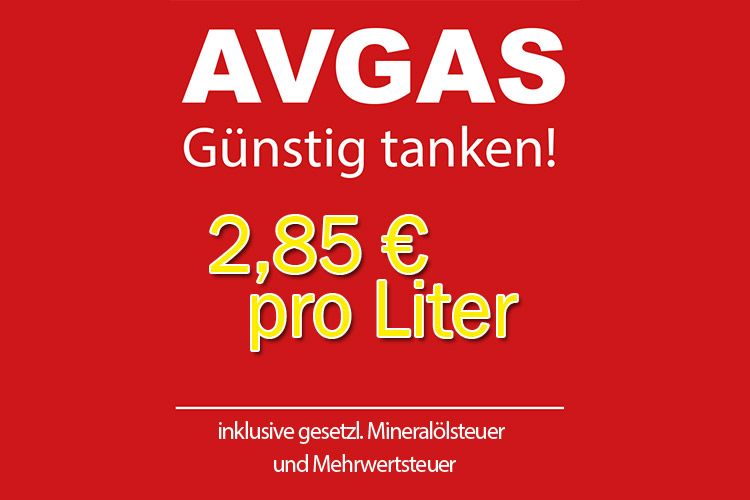 AVGAS günstig tanken für 2,85 €/Ltr.